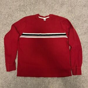 Vintage GAP Red Crewneck Sweater with Stripes